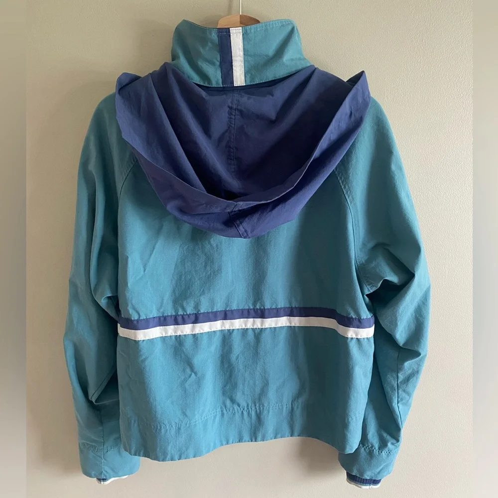 Vintage 90s Nike Women’s M‎ Windbreaker Jacket Teal Green Hooded